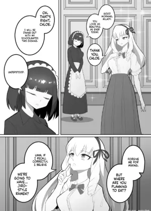 A young lady who gets really fat and her maid who goes crazy