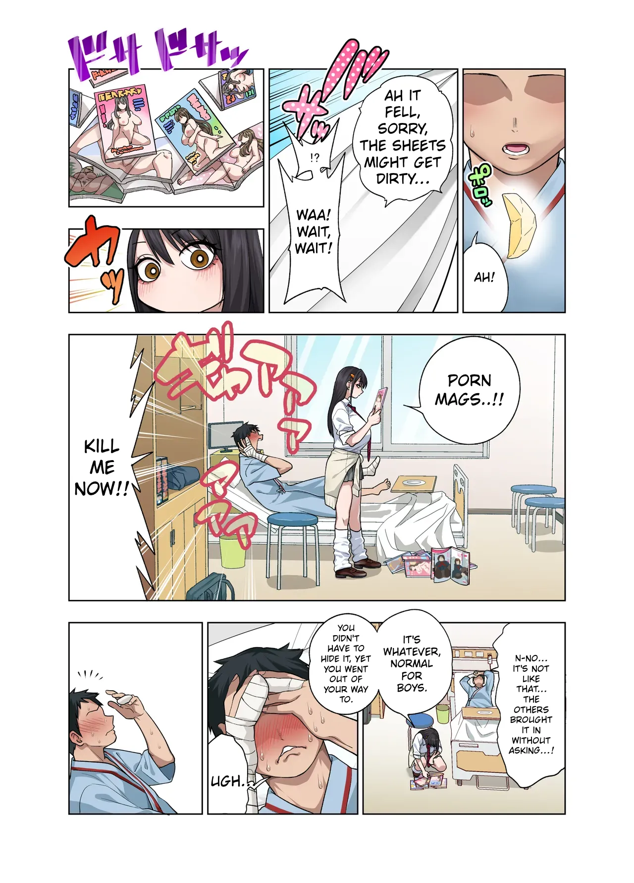 [Gujira 4 Gou (Gujira)] Nuite Moraimakuri Nyuuin Seikatsu ~Tasuketa Cool-Gyaru wa Jitsu wa Sukebe deshita~[ENGRISH][CharlesWHITE][CRACKERTL] — preview page 6