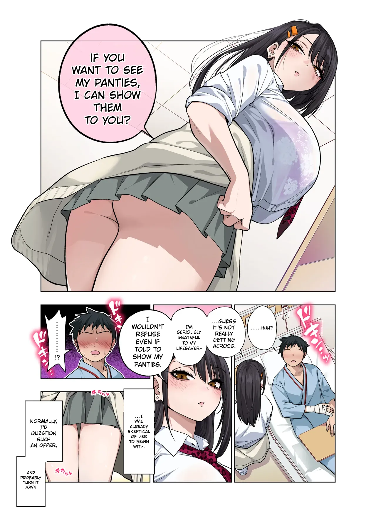 [Gujira 4 Gou (Gujira)] Nuite Moraimakuri Nyuuin Seikatsu ~Tasuketa Cool-Gyaru wa Jitsu wa Sukebe deshita~[ENGRISH][CharlesWHITE][CRACKERTL] — preview page 9