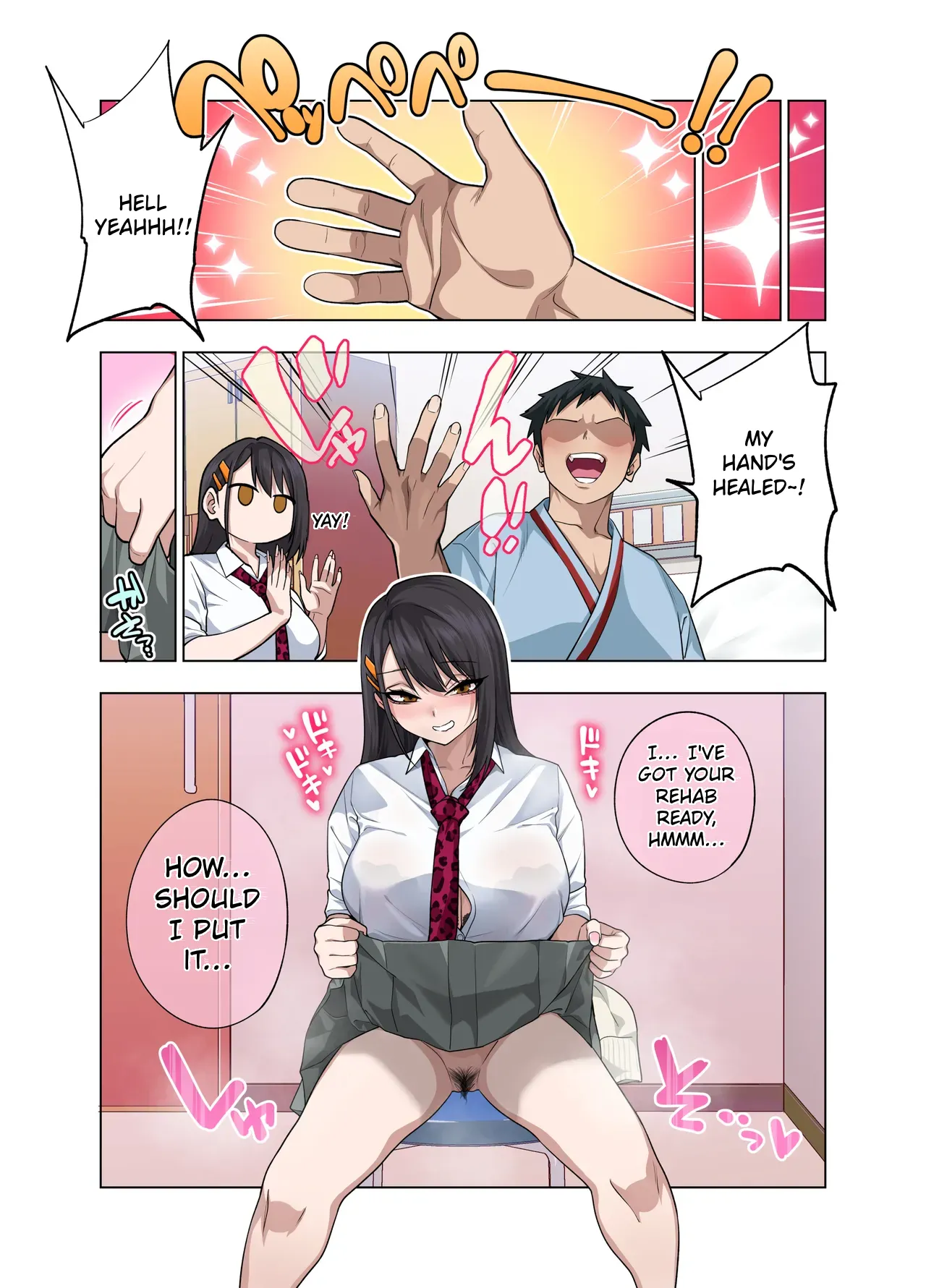 [Gujira 4 Gou (Gujira)] Nuite Moraimakuri Nyuuin Seikatsu ~Tasuketa Cool-Gyaru wa Jitsu wa Sukebe deshita~[ENGRISH][CharlesWHITE][CRACKERTL] – Chapter 1 – page 35